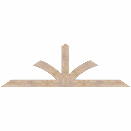 Ekena Millwork Richland Smooth Timber Gable Bracket, Douglas Fir, 96"W x 32"H x 3 1/2"D x 5 1/2"F, 8/12 Pitch GBW096X32X0406RIC00SDF